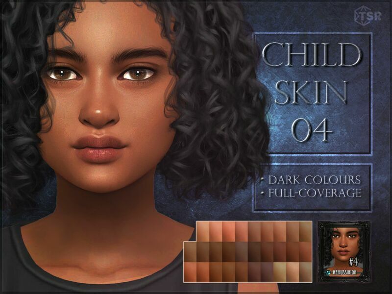 Child Skin 04 – Medium And Dark Colours By Remussirion 1 Child Skin 04 – Medium And Dark Colours By Remussirion Sims 4 CC