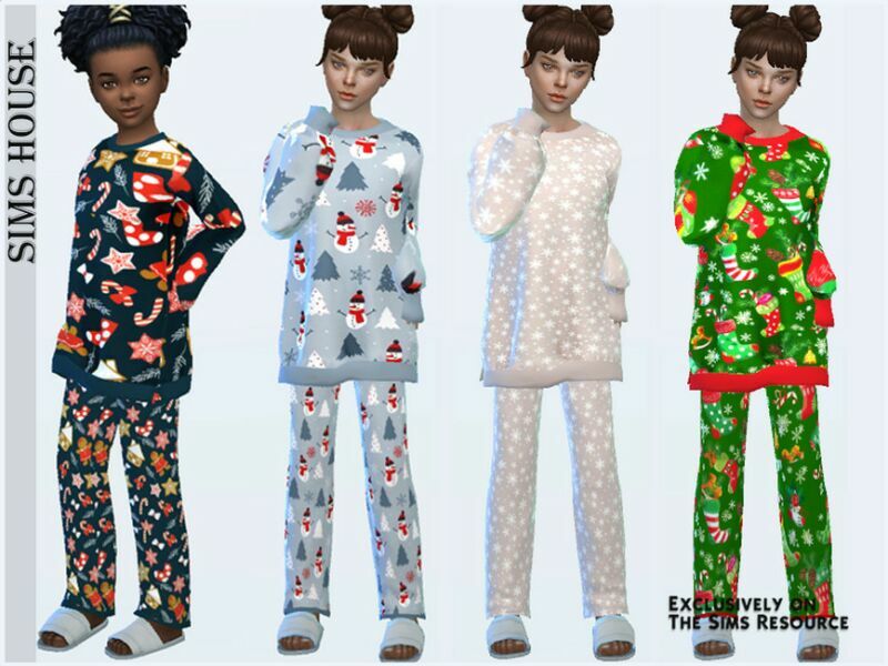 Children’S Christmas Pajamas Bottom 1 Children’S Christmas Pajamas Bottom Sims 4 CC