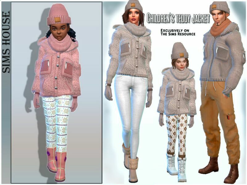 Children’S Teddy Jacket 1 Children’S Teddy Jacket Sims 4 CC
