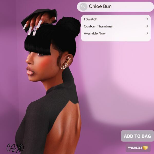 Chloe BUN 1 Chloe BUN Sims 4 CC