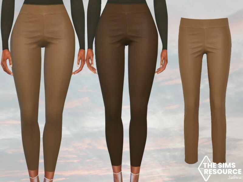 Chocolate Leggings By Saliwa 1 Chocolate Leggings By Saliwa Sims 4 CC