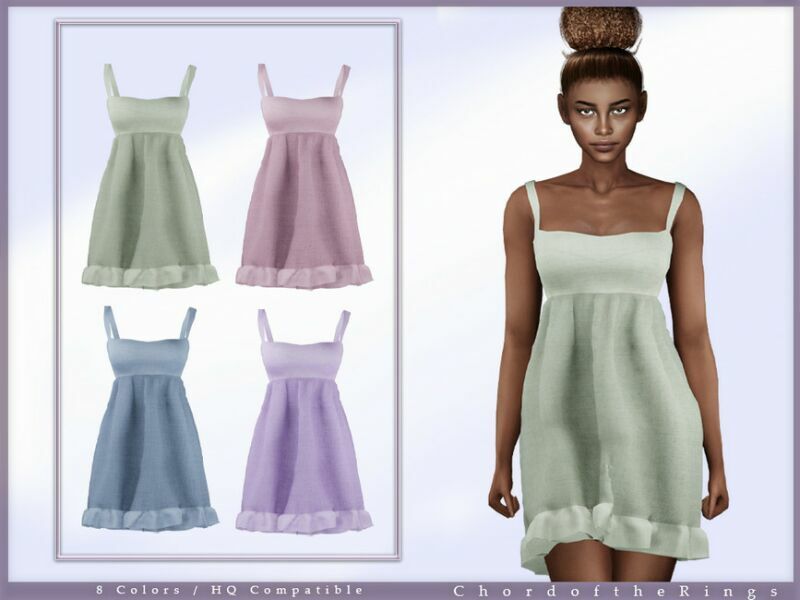 Chordoftherings Dress NO.101 By Chordoftherings 1 Chordoftherings Dress NO.101 By Chordoftherings Sims 4 CC