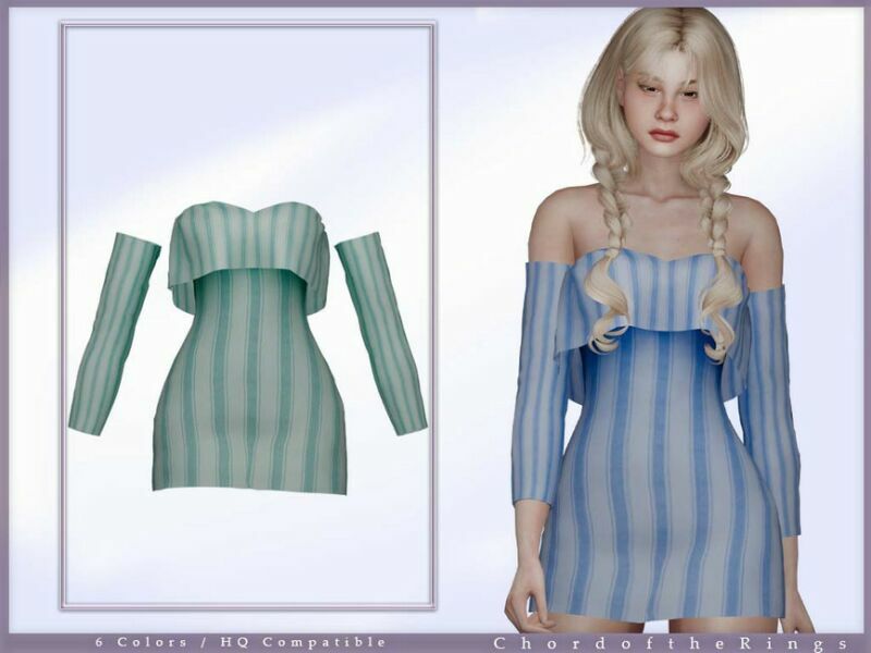 Chordoftherings Dress NO.116 By Chordoftherings 1 Chordoftherings Dress NO.116 By Chordoftherings Sims 4 CC