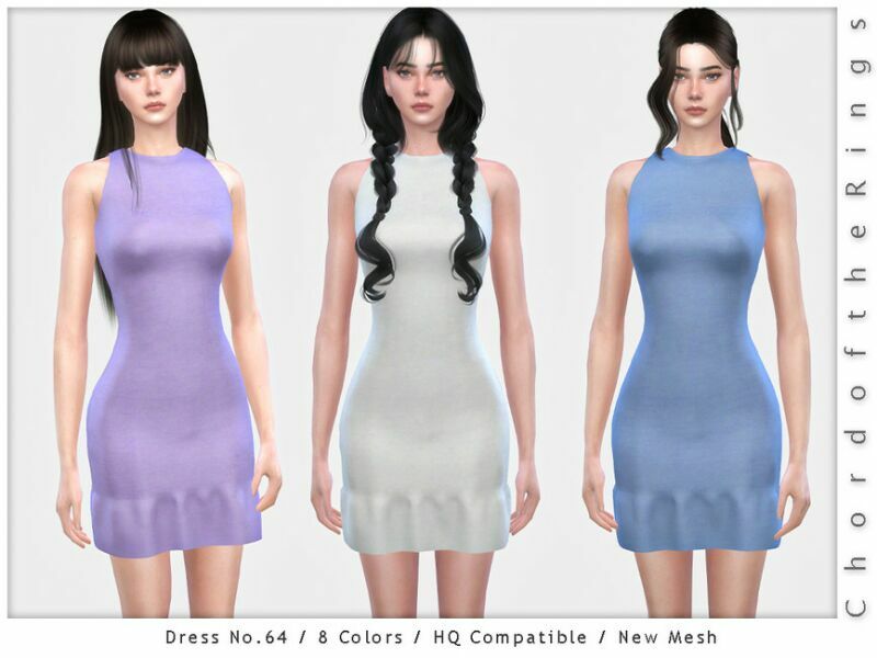 Chordoftherings Dress NO.64 By Chordoftherings 1 Chordoftherings Dress NO.64 By Chordoftherings Sims 4 CC