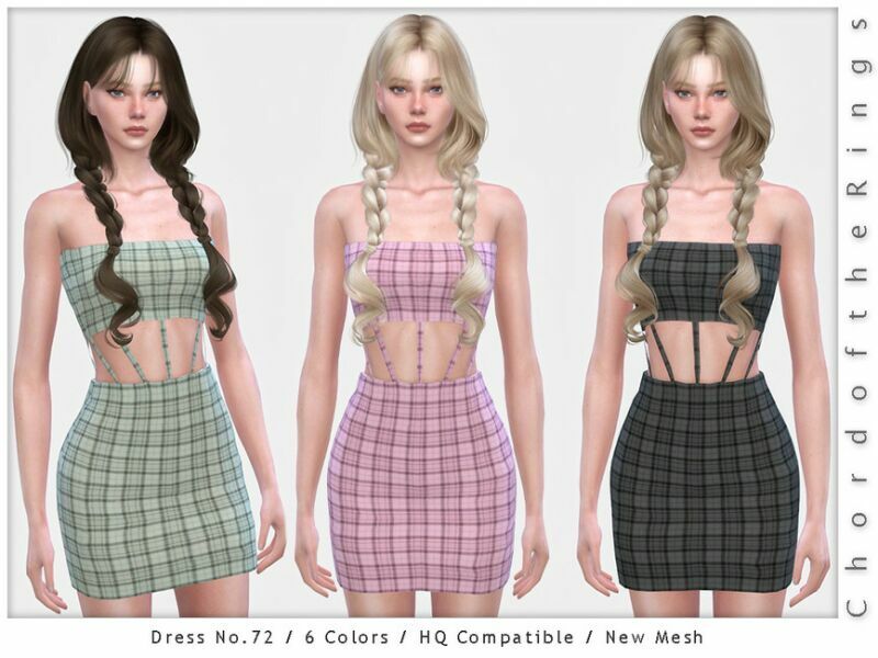 Chordoftherings Dress NO.72 By Chordoftherings 1 Chordoftherings Dress NO.72 By Chordoftherings Sims 4 CC