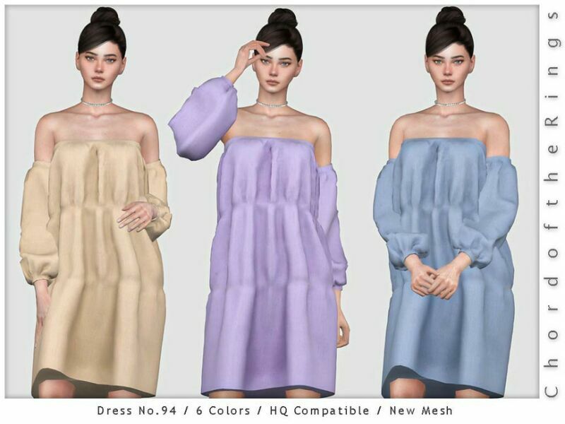 Chordoftherings Dress NO.94 By Chordoftherings 1 Chordoftherings Dress NO.94 By Chordoftherings Sims 4 CC