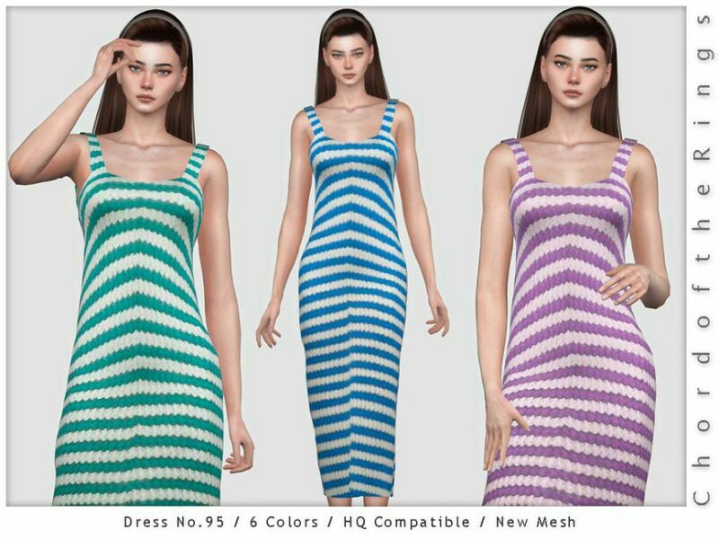 Chordoftherings Dress NO.95 By Chordoftherings 1 Chordoftherings Dress NO.95 By Chordoftherings Sims 4 CC
