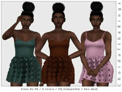 Chordoftherings Dress NO.98 By Chordoftherings Sims 4 CC