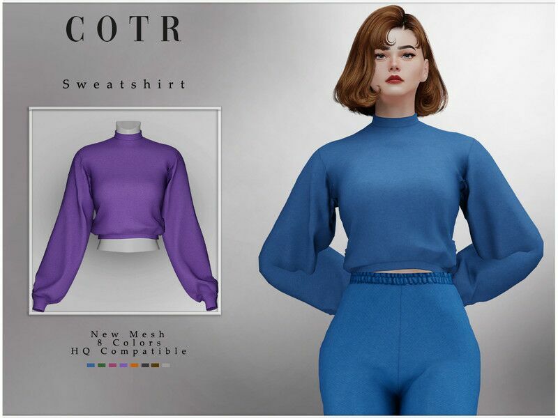 Chordoftherings Sweatshirt T-422 For / Everyday 1 Chordoftherings Sweatshirt T-422 For / Everyday Sims 4 CC