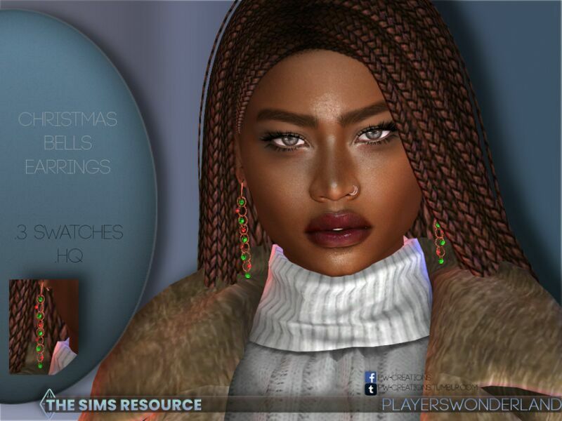 Christmas Bells Earrings By Playerswonderland 1 Christmas Bells Earrings By Playerswonderland Sims 4 CC