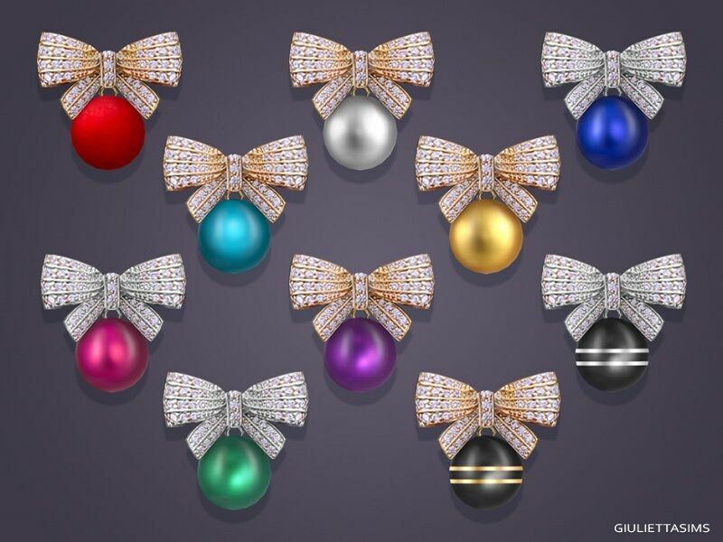 Christmas BOW Ball Earrings For Toddlers By Giulietta 2 sims 4 cc christmas bow ball earrings for toddlers by giulietta 2