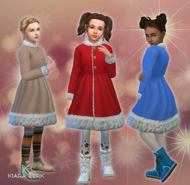 Christmas Coat For Girls 1 Christmas Coat For Girls Sims 4 CC