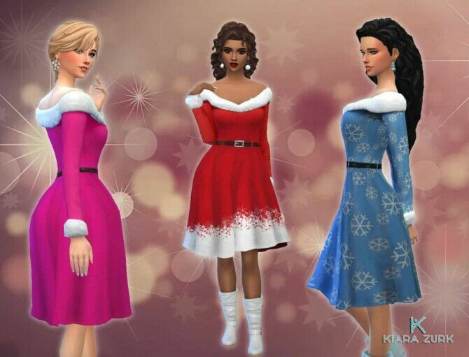 Christmas Dress 2021 1 Christmas Dress 2021 Sims 4 CC