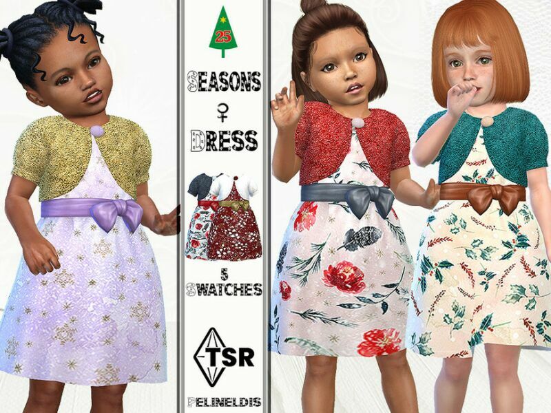 Christmas Dress – Needs EP Seasons By Pelineldis 1 Christmas Dress – Needs EP Seasons By Pelineldis Sims 4 CC