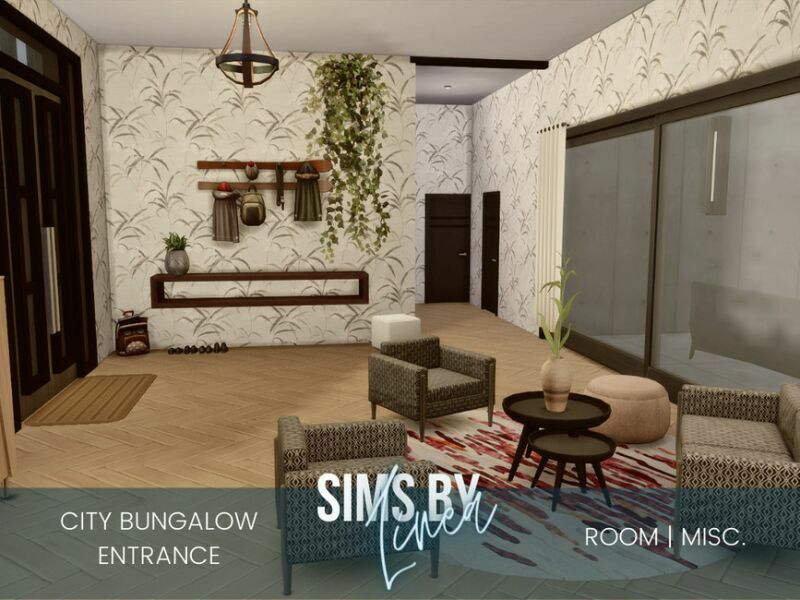 City Bungalow Entrance By Simsbylinea 1 City Bungalow Entrance By Simsbylinea Sims 4 CC