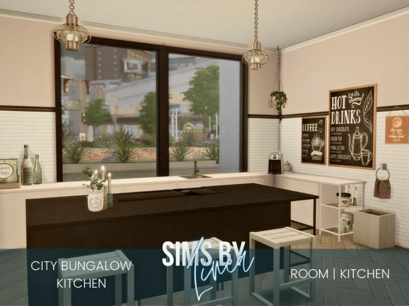 City Bungalow Kitchen By Simsbylinea 1 City Bungalow Kitchen By Simsbylinea Sims 4 CC