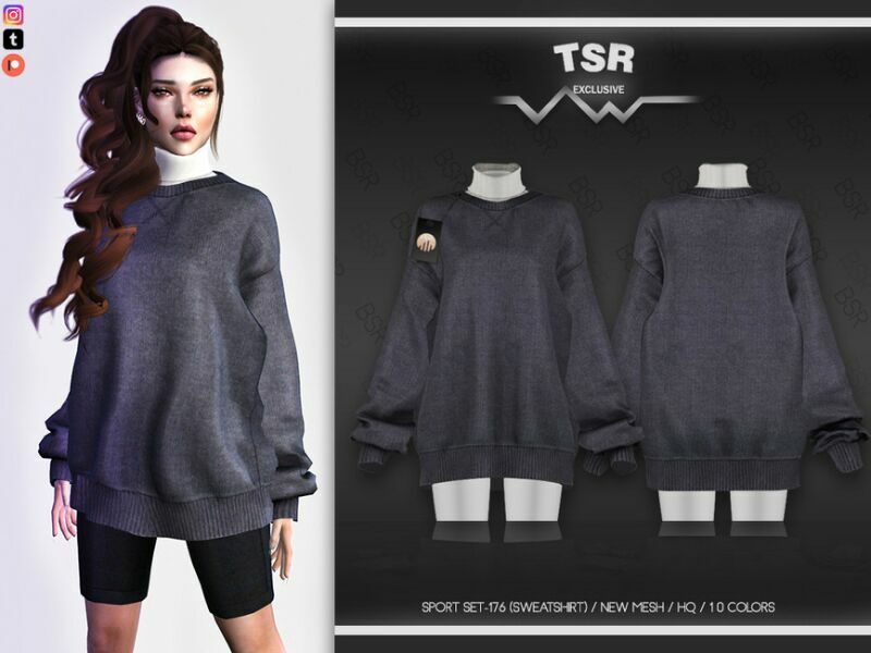 Clothes SET-176 (Sweatshirt) BD603 By Busra-Tr 1 Clothes SET-176 (Sweatshirt) BD603 By Busra-Tr Sims 4 CC