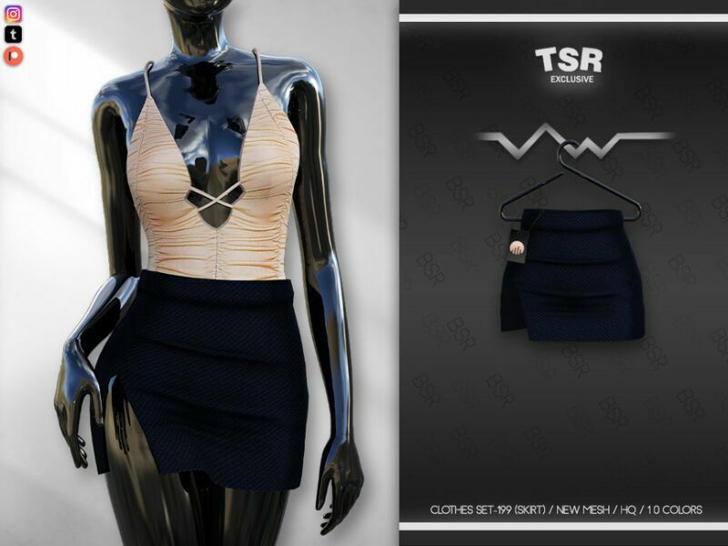 Clothes SET-199 (Skirt) BD653 By Busra-Tr 1 Clothes SET-199 (Skirt) BD653 By Busra-Tr Sims 4 CC