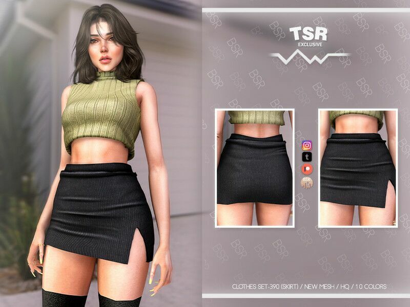 Clothes SET-390 (Skirt) BD1062 By Busra-Tr 1 Clothes SET-390 (Skirt) BD1062 By Busra-Tr Sims 4 CC