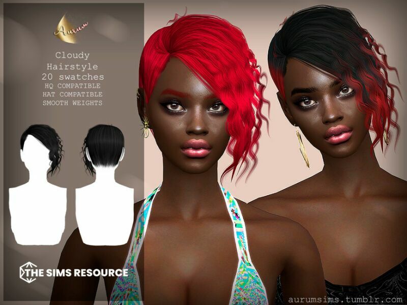 Cloudy – Hairstyle By Aurummusik 1 Cloudy – Hairstyle By Aurummusik Sims 4 CC
