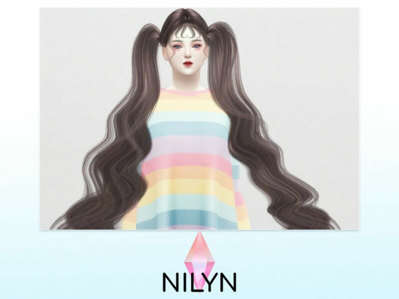 Cloudydawn Hair – NEW Mesh By Nilyn 3 sims 4 cc cloudydawn hair new mesh by nilyn 2