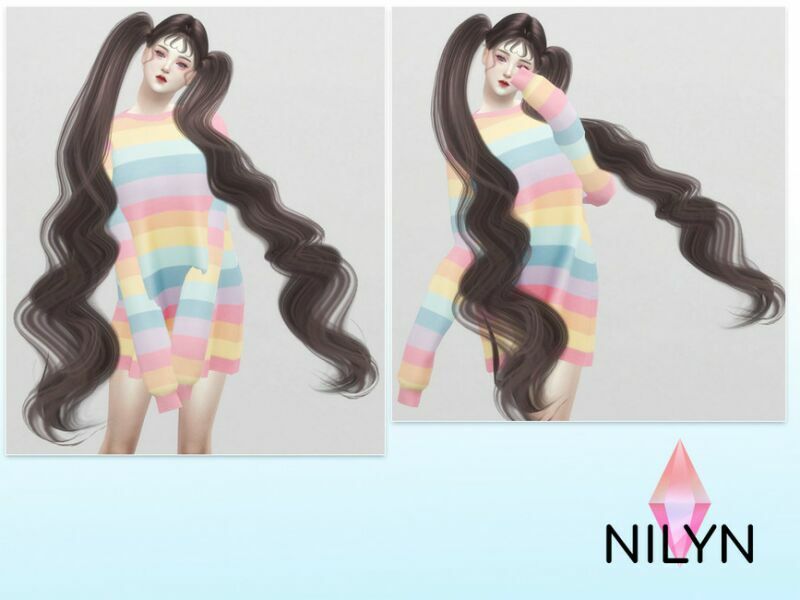 Cloudydawn Hair – NEW Mesh By Nilyn 2 sims 4 cc cloudydawn hair new mesh by nilyn 3