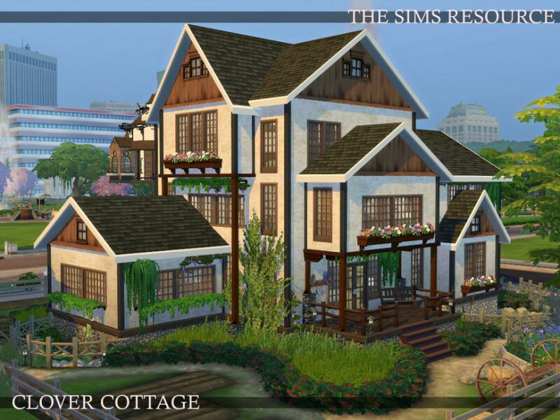 Clover Cottage | Nocc By Simzmora 7 sims 4 cc clover cottage nocc by simzmora 2