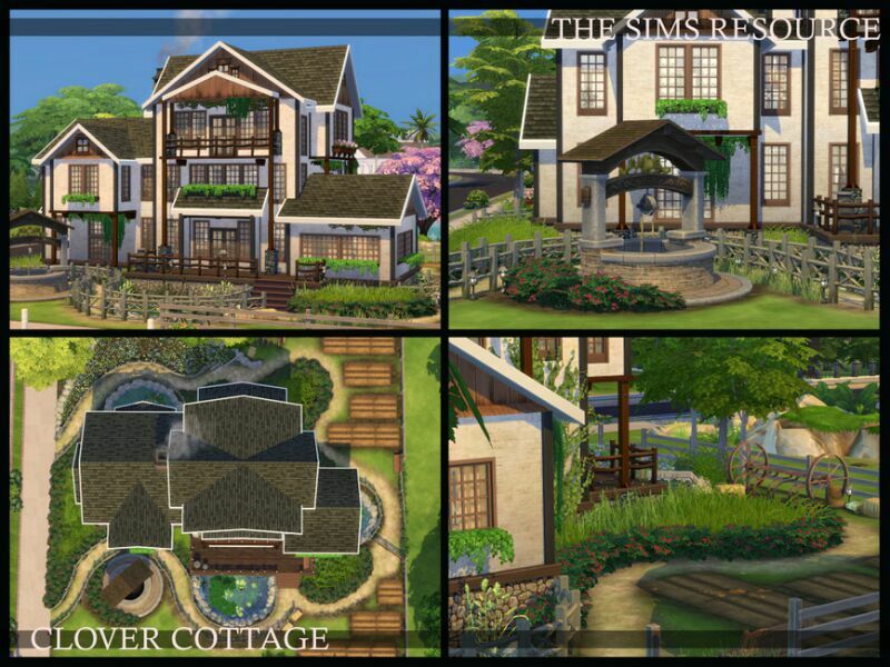 Clover Cottage | Nocc By Simzmora 6 sims 4 cc clover cottage nocc by simzmora 3