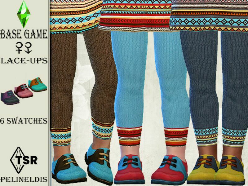 Colorful Lace-Up Shoes By Pelineldis 1 Colorful Lace-Up Shoes By Pelineldis Sims 4 CC