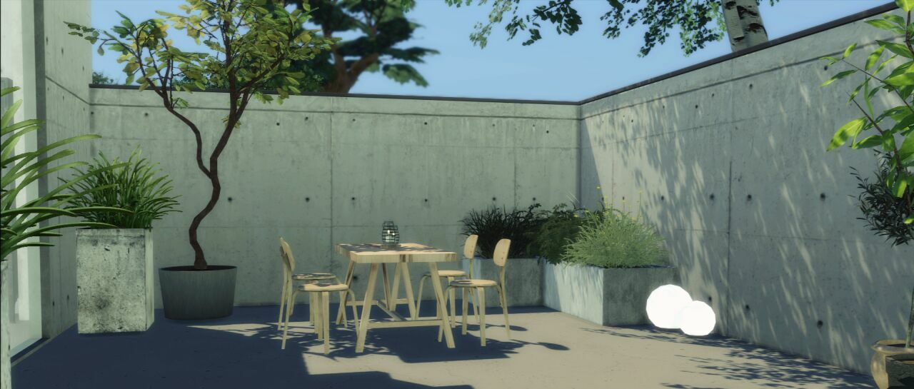 Concrete House By Marywho 2 sims 4 cc concrete house by marywho 11