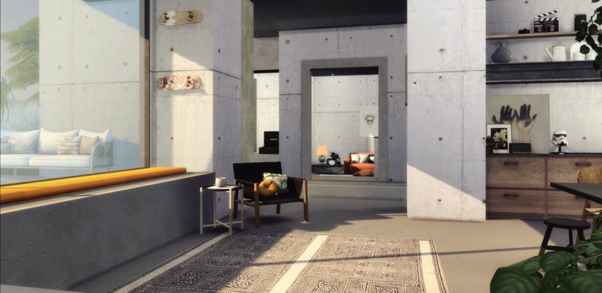 Concrete House By Marywho 9 sims 4 cc concrete house by marywho 4