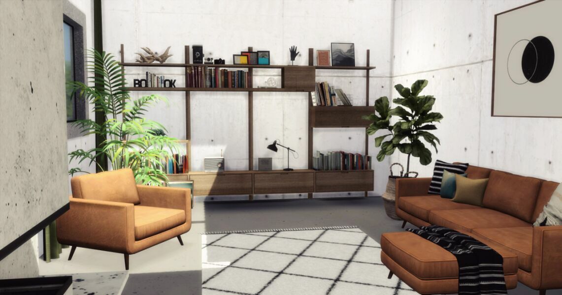 Concrete House By Marywho 5 sims 4 cc concrete house by marywho 8