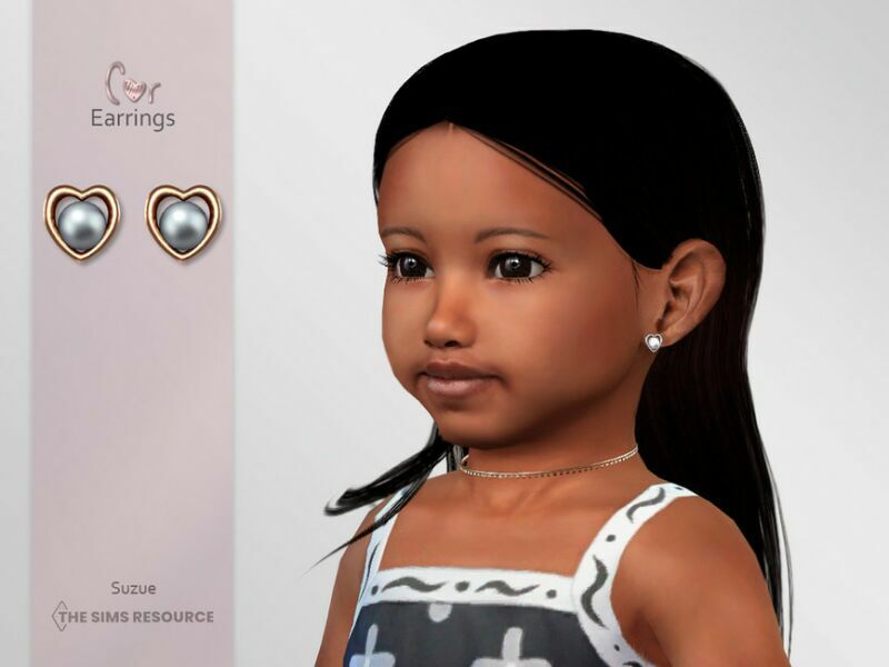 COR Earrings Toddler By Suzue 1 COR Earrings Toddler By Suzue Sims 4 CC