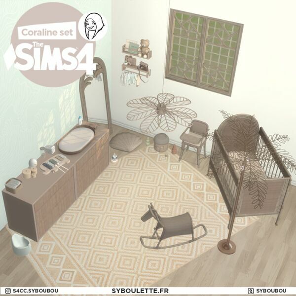 Coraline Nursery SET By Syboulette 6 sims 4 cc coraline nursery set by syboulette 3
