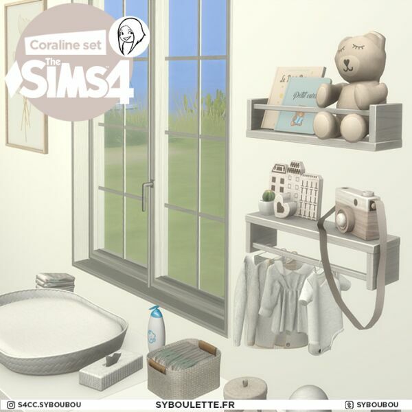 Coraline Nursery SET By Syboulette 2 sims 4 cc coraline nursery set by syboulette 7