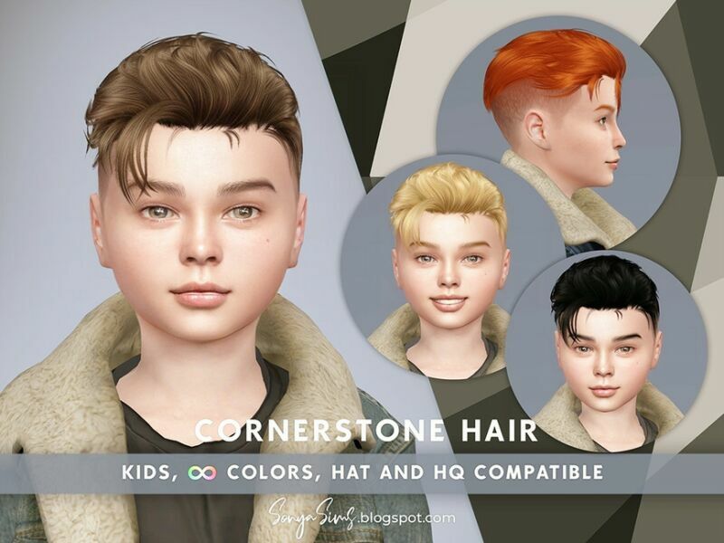 Cornerstone Hair Kids By Sonyasimscc 1 Cornerstone Hair Kids By Sonyasimscc Sims 4 CC