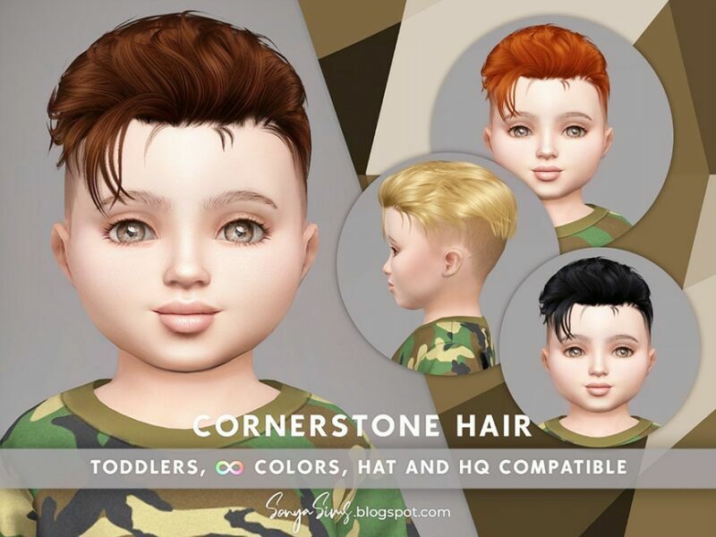 Cornerstone Hair Toddlers By Sonyasimscc 1 Cornerstone Hair Toddlers By Sonyasimscc Sims 4 CC