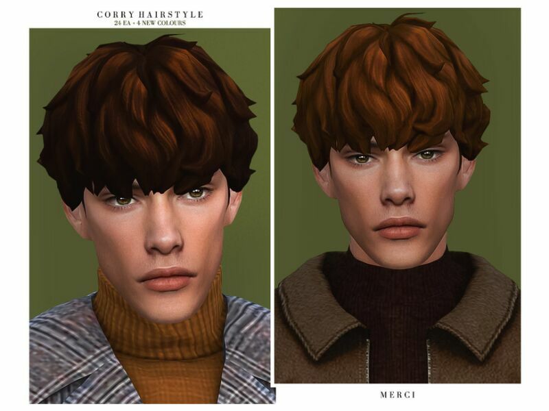 Corry Hairstyle By '-Merci- 1 Corry Hairstyle By ‘-Merci- Sims 4 CC