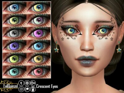 Crescent Eyes Sims 4 CC