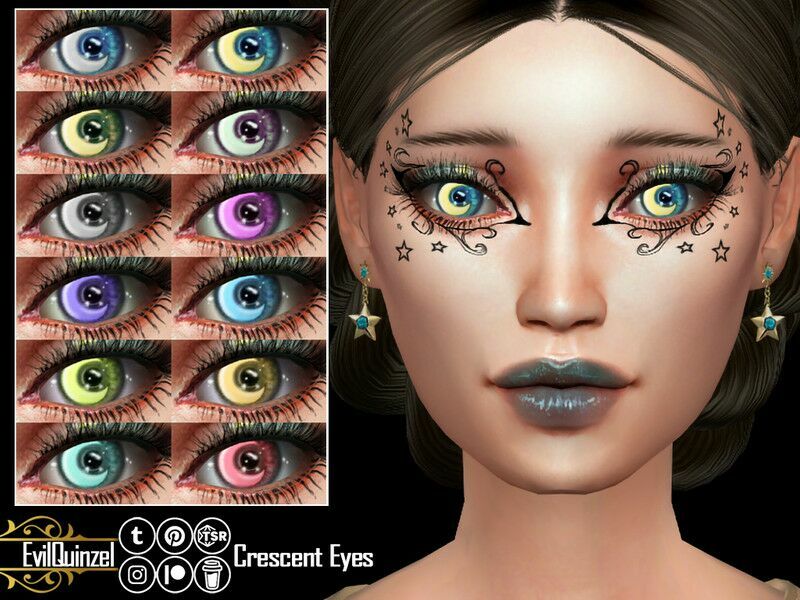 Crescent Eyes 1 Crescent Eyes Sims 4 CC