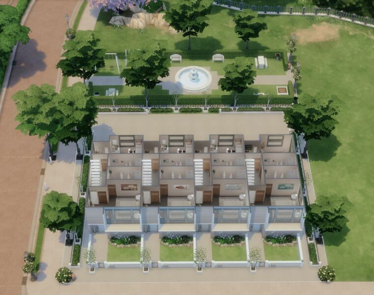 Crescent WAY Townhouses 8 sims 4 cc crescent way townhouses 5