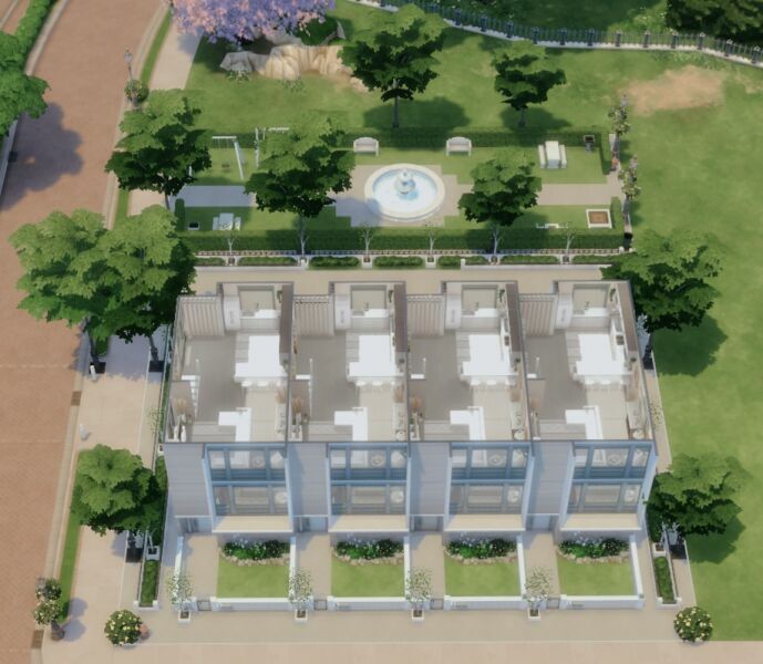 Crescent WAY Townhouses 7 sims 4 cc crescent way townhouses 6