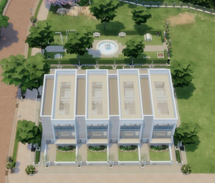 Crescent WAY Townhouses 6 sims 4 cc crescent way townhouses 7