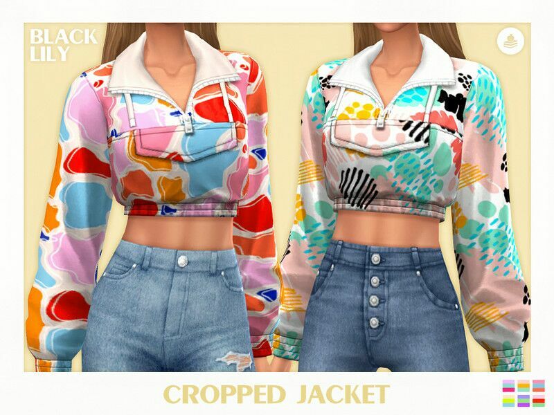 Cropped Jacket 1 Cropped Jacket Sims 4 CC