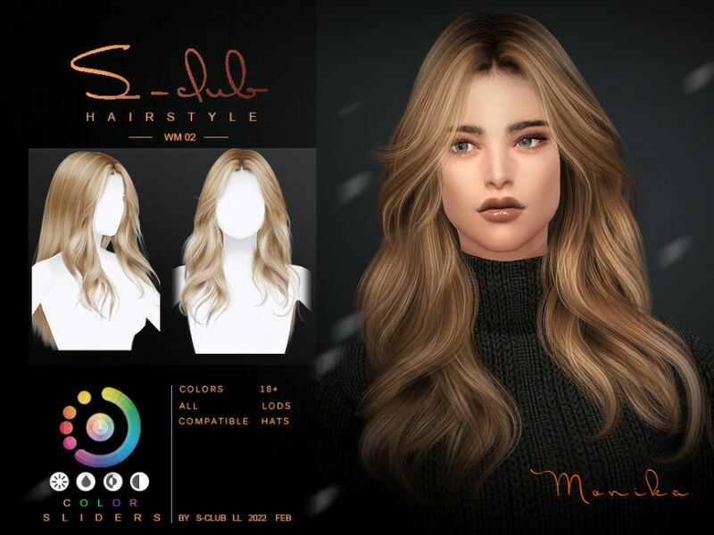 Curly Long Hairstyle By S-Club By S-Club 1 Curly Long Hairstyle By S-Club By S-Club Sims 4 CC