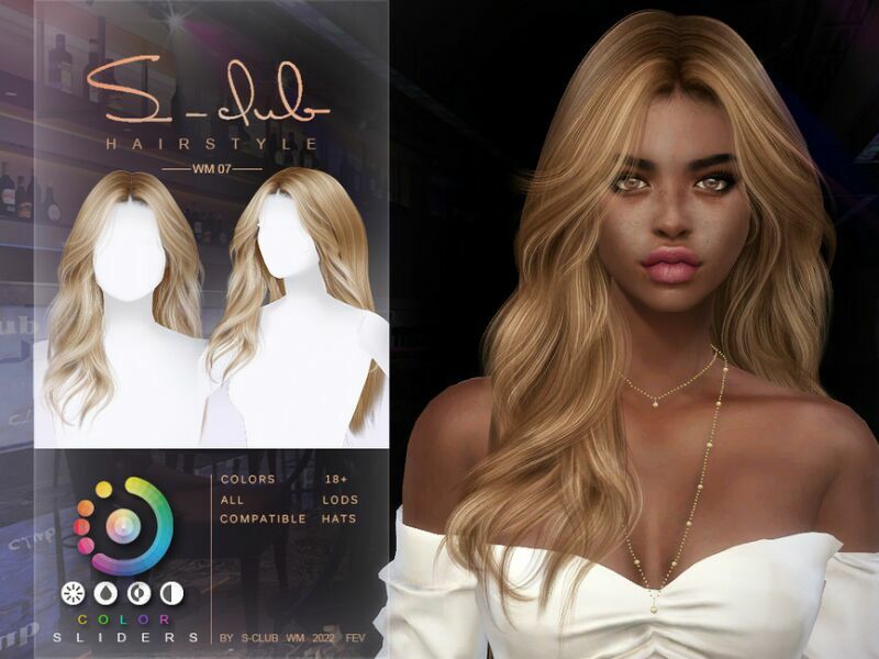 Curly Long Hairstyle (Monika II) By S-Club By S-Club 1 Curly Long Hairstyle (Monika II) By S-Club By S-Club Sims 4 CC