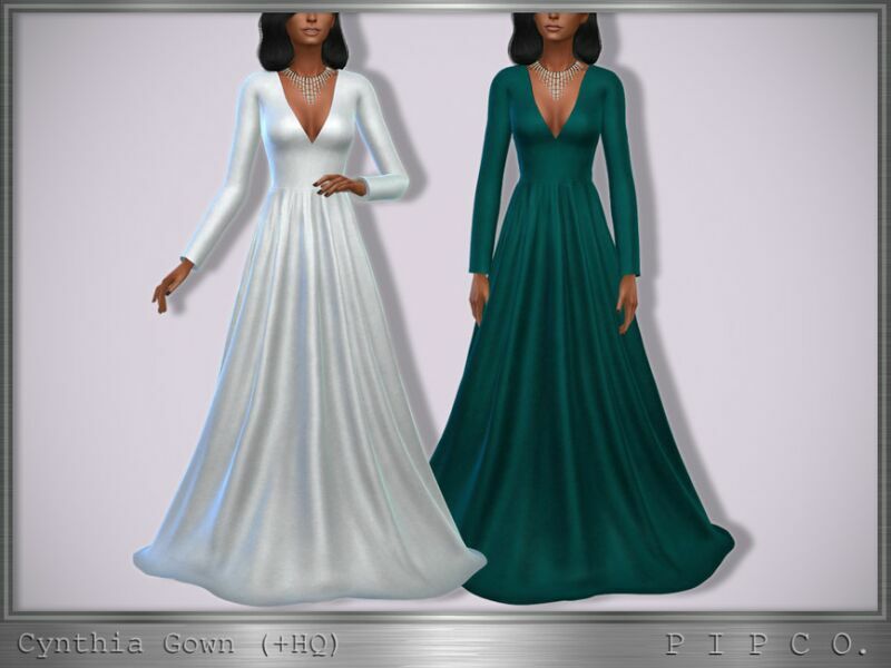 Cynthia Gown II By Pipco 1 Cynthia Gown II By Pipco Sims 4 CC