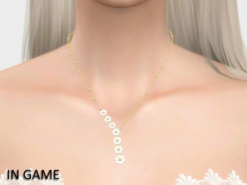 Daisy Necklace By Wisteriasims 2 sims 4 cc daisy necklace by wisteriasims 2