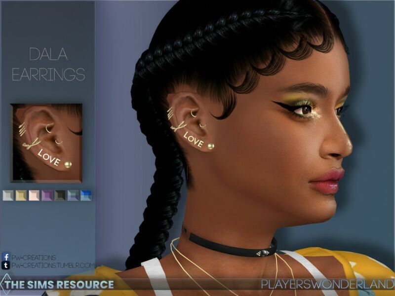 Dala Earrings R By Playerswonderland 1 Dala Earrings R By Playerswonderland Sims 4 CC