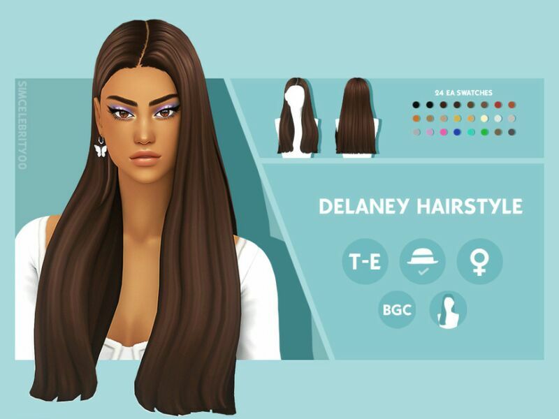 Delaney Hairstyle By Simcelebrity00 3 sims 4 cc delaney hairstyle by simcelebrity00 2